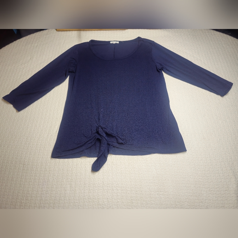 3/4 sleeve Blue top Size medium